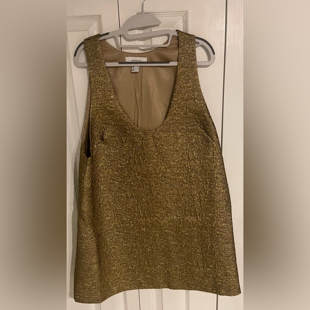 H&M Gold Textured Tank Top